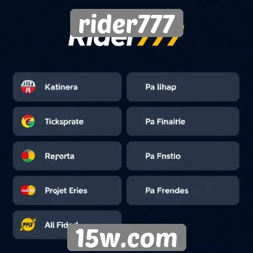 Comparação de métodos de pagamento no rider777